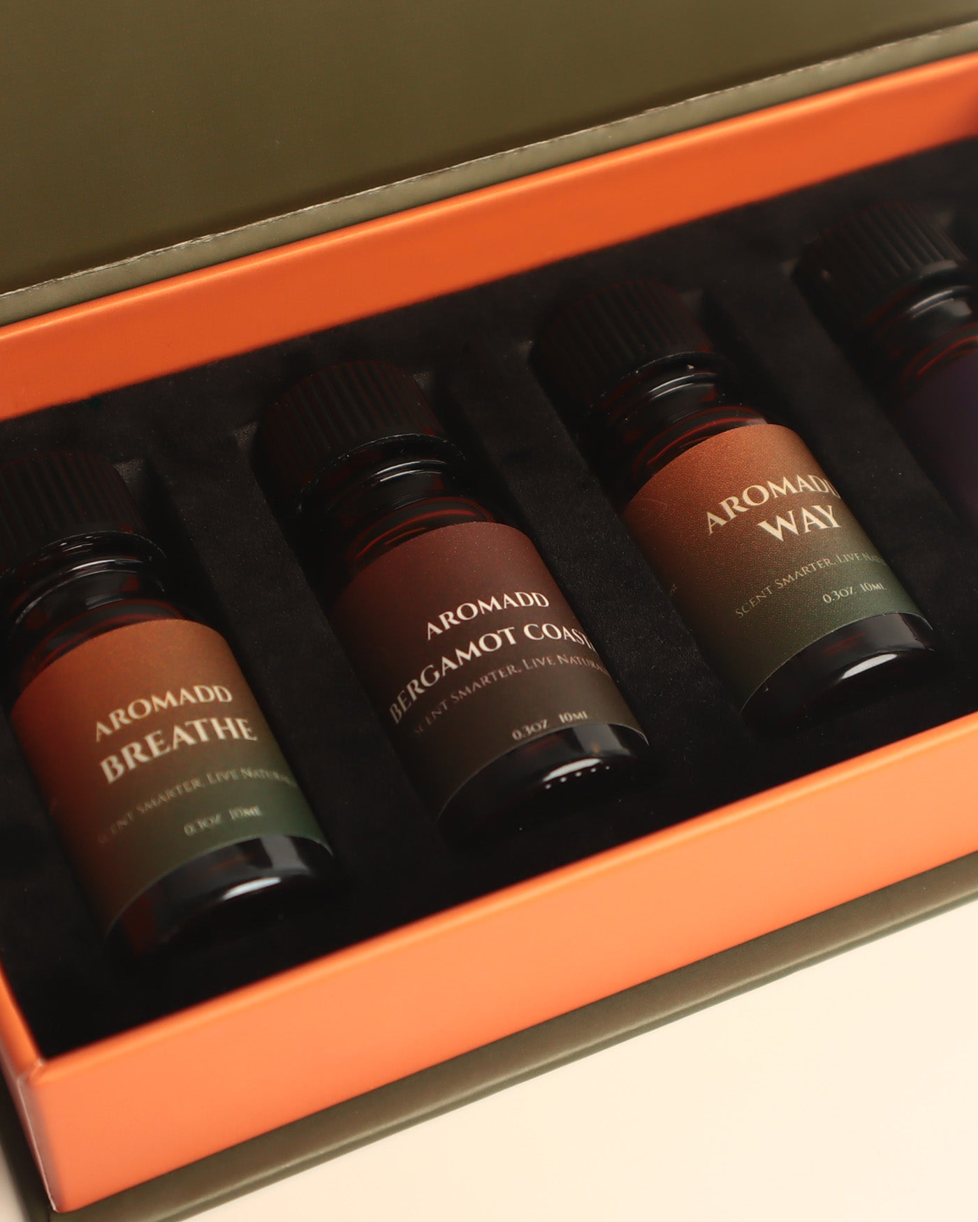 Energizing Fragrance Set: Herbal, Woody, and Citrus Diffuser Oils (4 x 10ml)