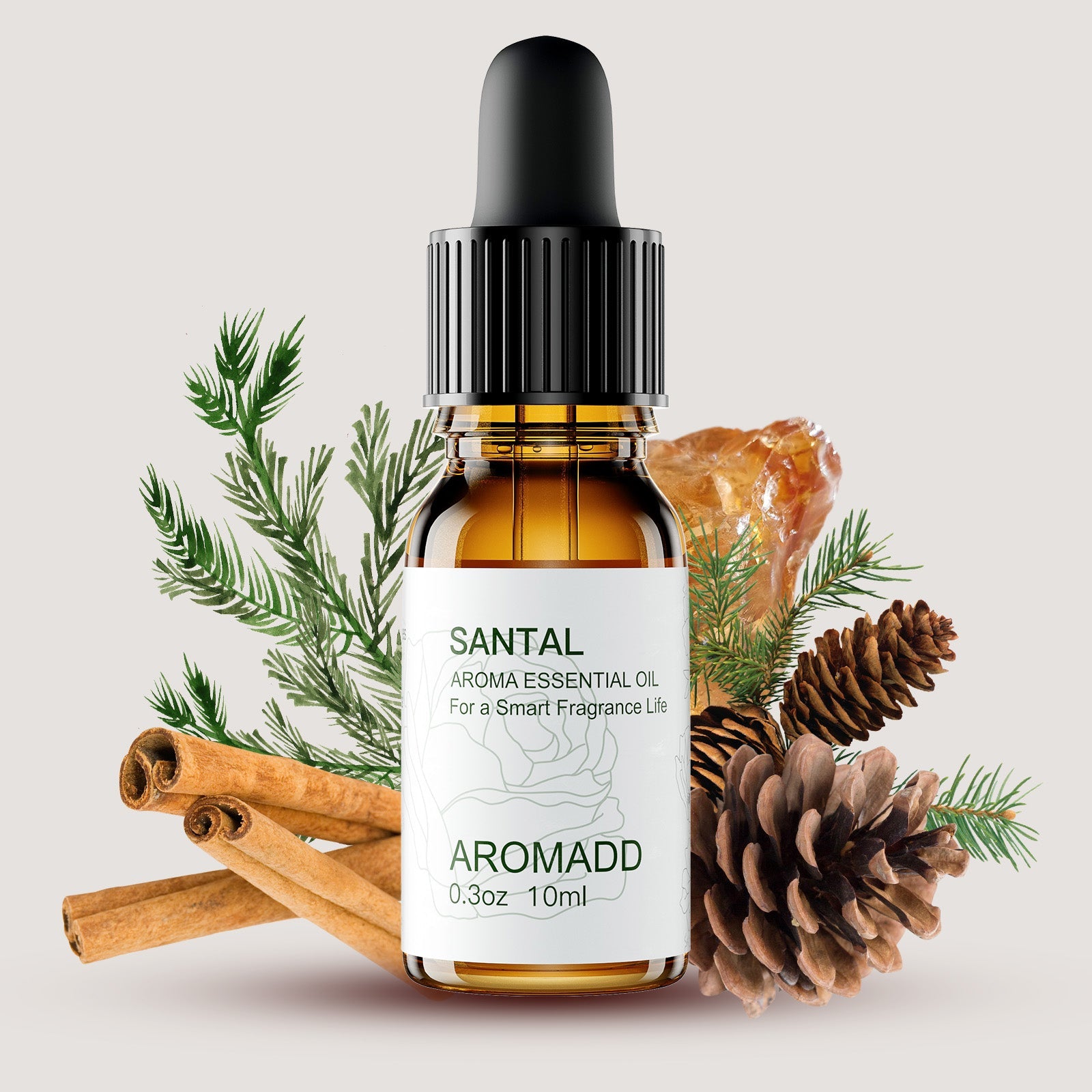 100% Pure Santal Essential Oil - 0.3 fl oz (10 mL) Glass Bottle - AromaddHome & Garden > Decor > Home Fragrances > Fragrance Oil