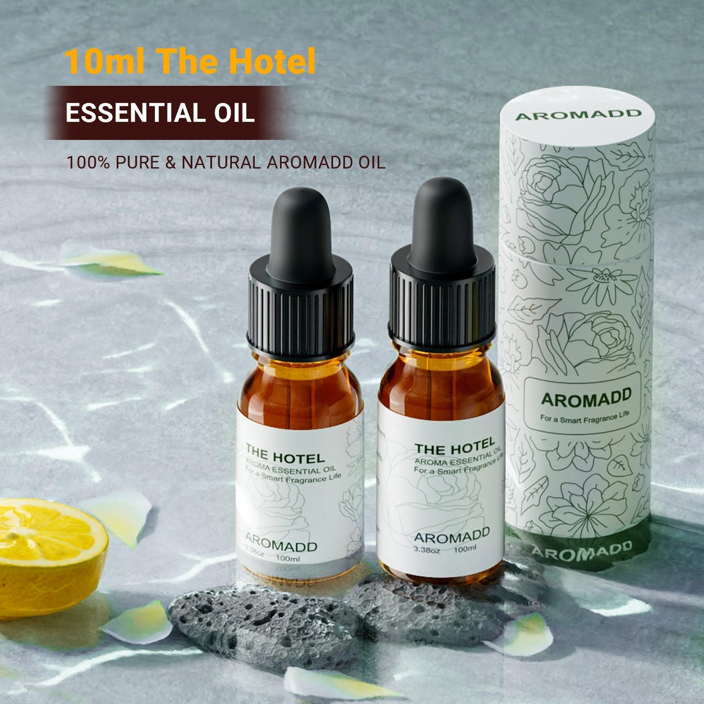 100% Pure The Hotel Essential Oil - 0.3 fl oz (10 mL) Glass Bottle - AromaddEssential oil