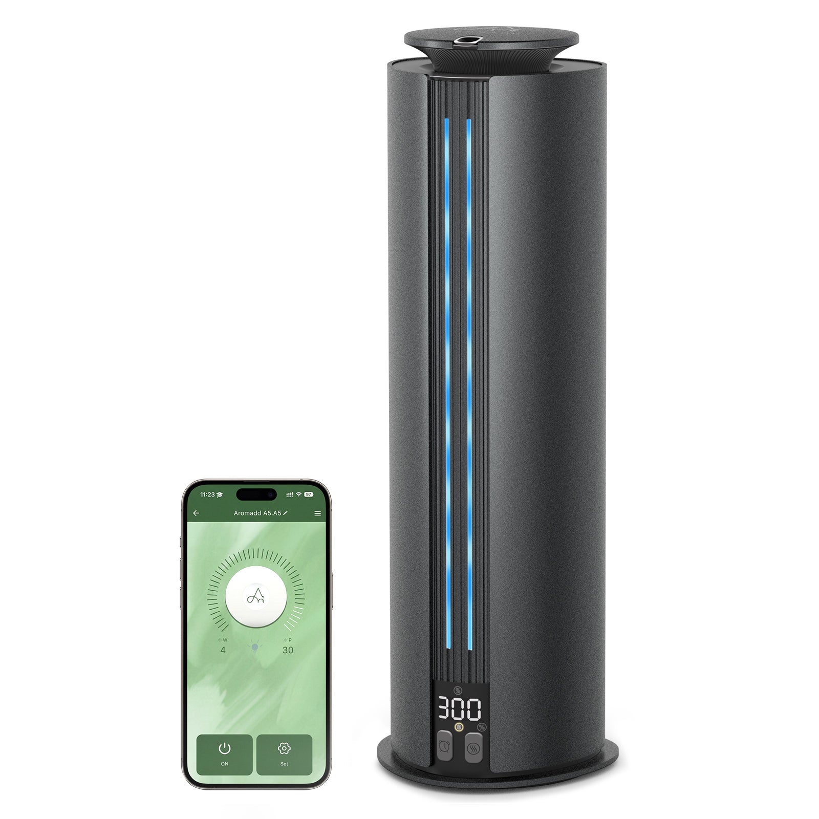 Aromadd 2026 Portable Waterless Diffuser, 1700 Sq Ft Hotel Collection Diffuser, 100ml Scent Air Machine for Home Cold Air Essential Oil Diffuser for Large Room (Titanium Gray)