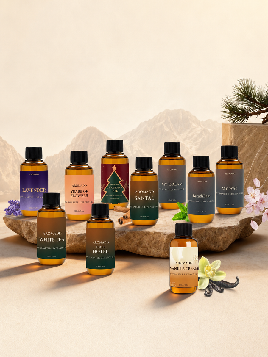 Aromadd fragrance oils and diffuser devices