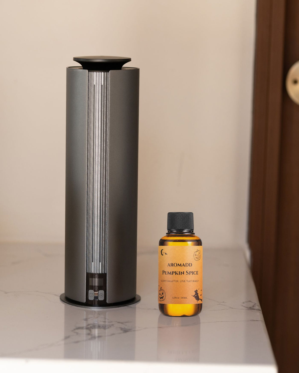 B-Air Smart Tower Diffuser - Bundle with Bergamot Coastal or Pumpkin Spice Oil