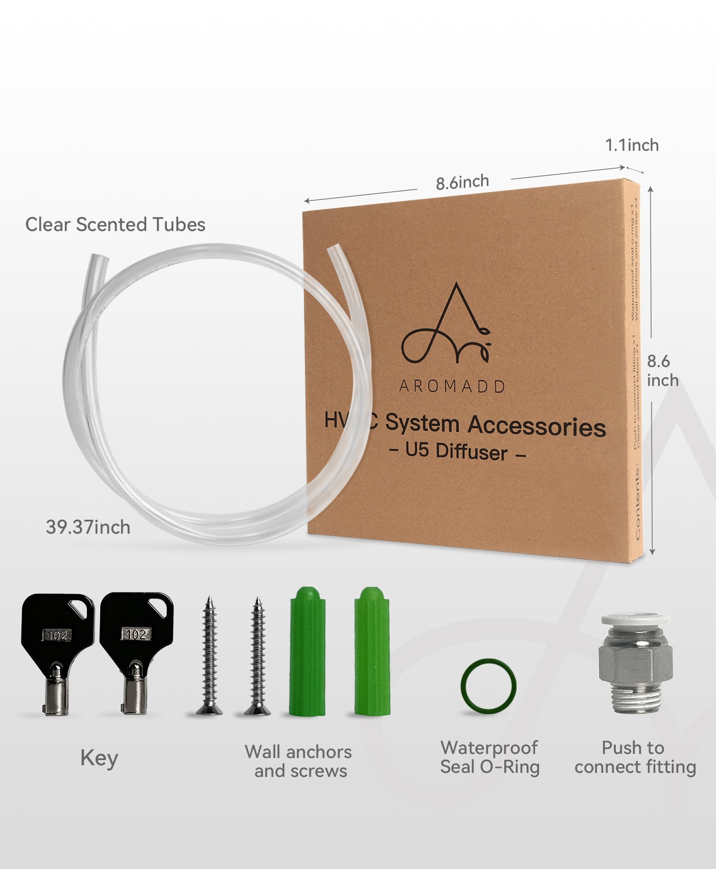 Aromadd® Diffuser Parts: Nebulizers, Keys, Ducts & Bottles