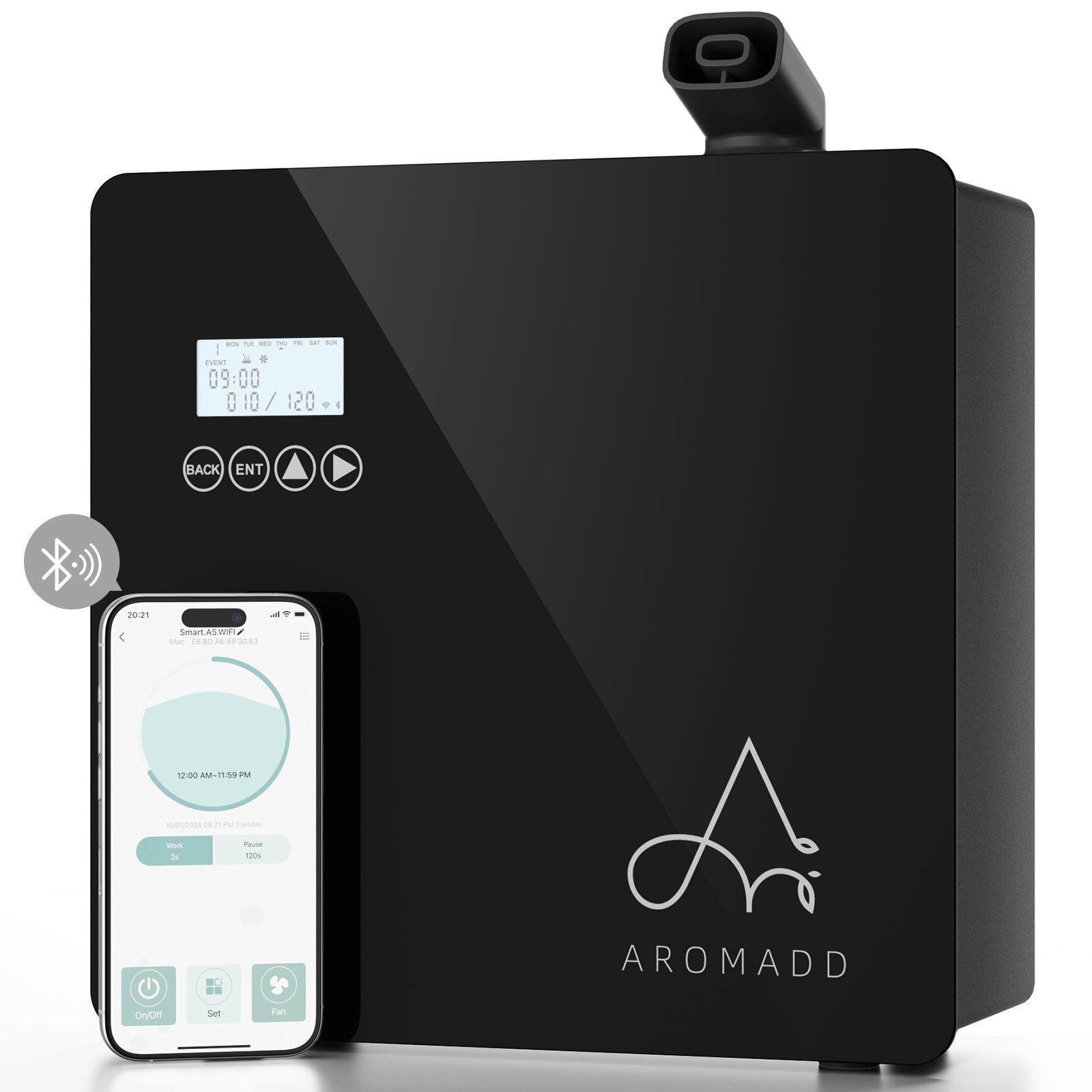 U5 Smart HVAC Essential Oil Diffuser - Aromaddnebulizing essential oil diffuser